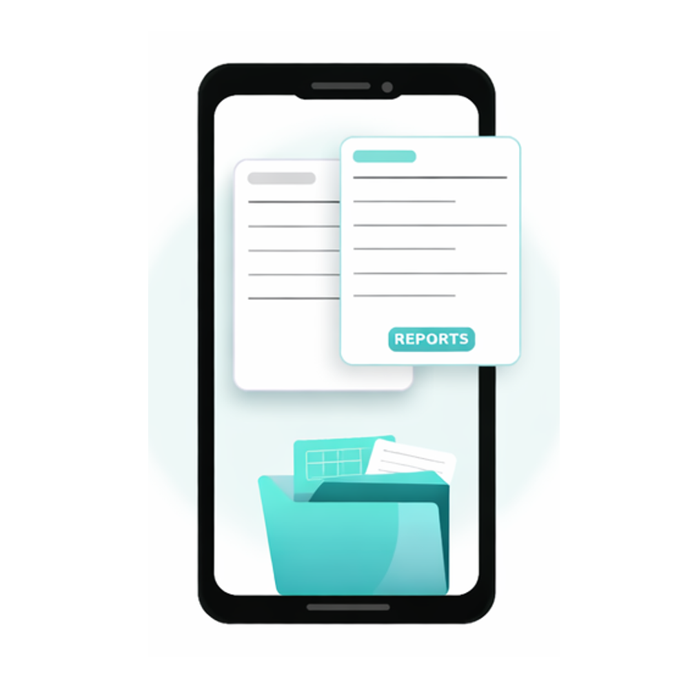 Mobile reporting screen